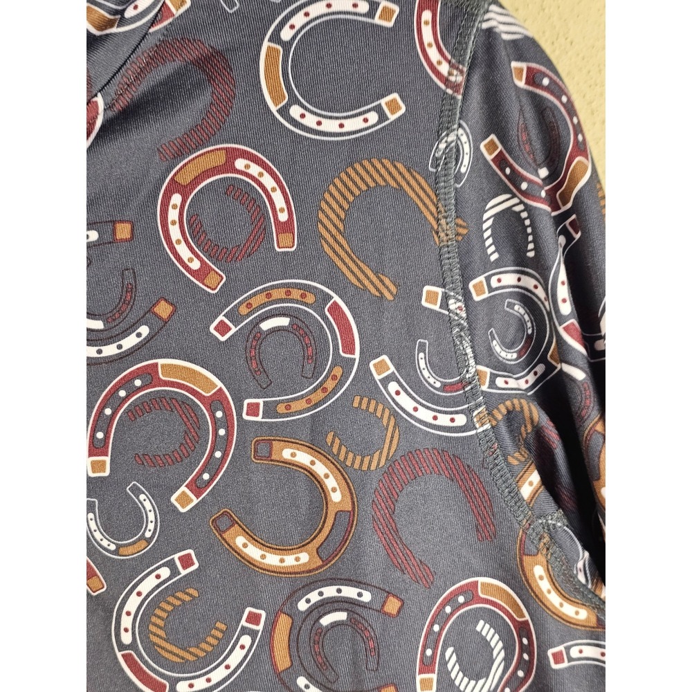 Kerrits Womens Horseshoe Print 1/4 Zip Pullover Medium - Picture 3 of 5